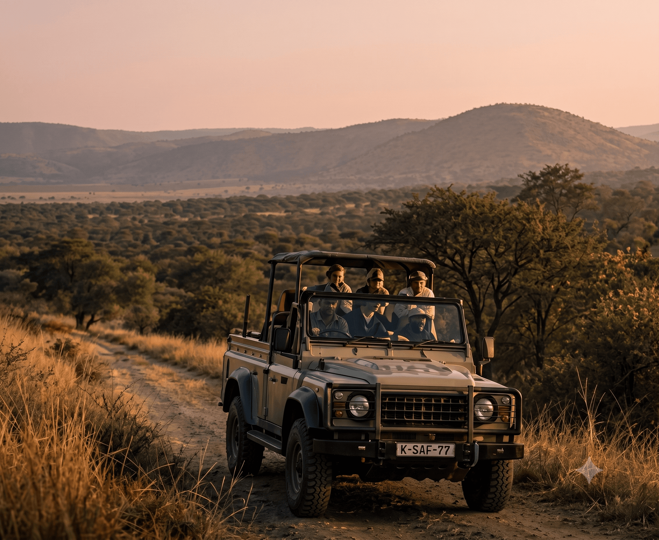Golden-hour view over the Kruger lowveld on a private Umzumbe safari.
